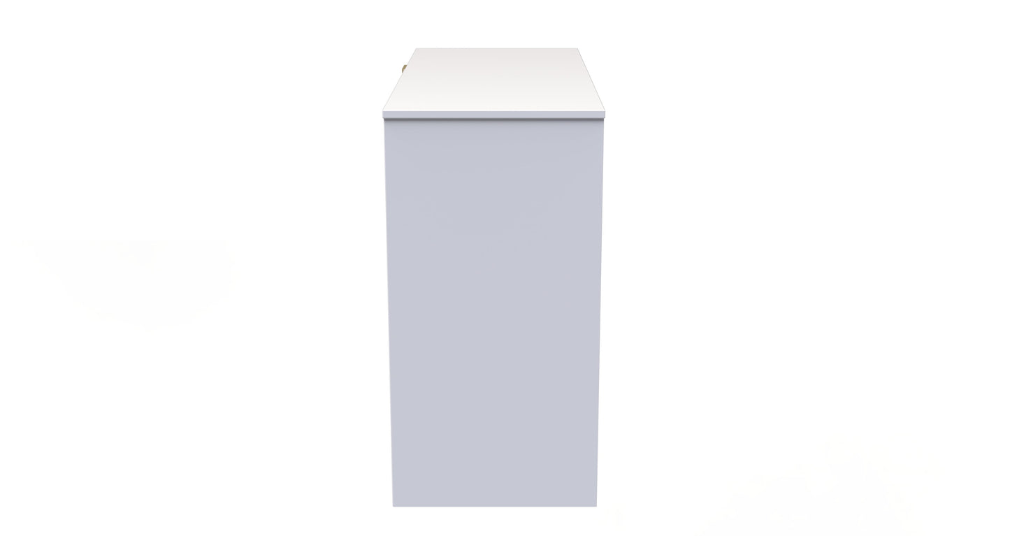 Cube Desk White 4 Drawers 97cm