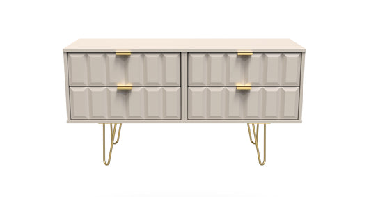 Cube Large Chest of Drawers Off-White 4 Drawers 115cm