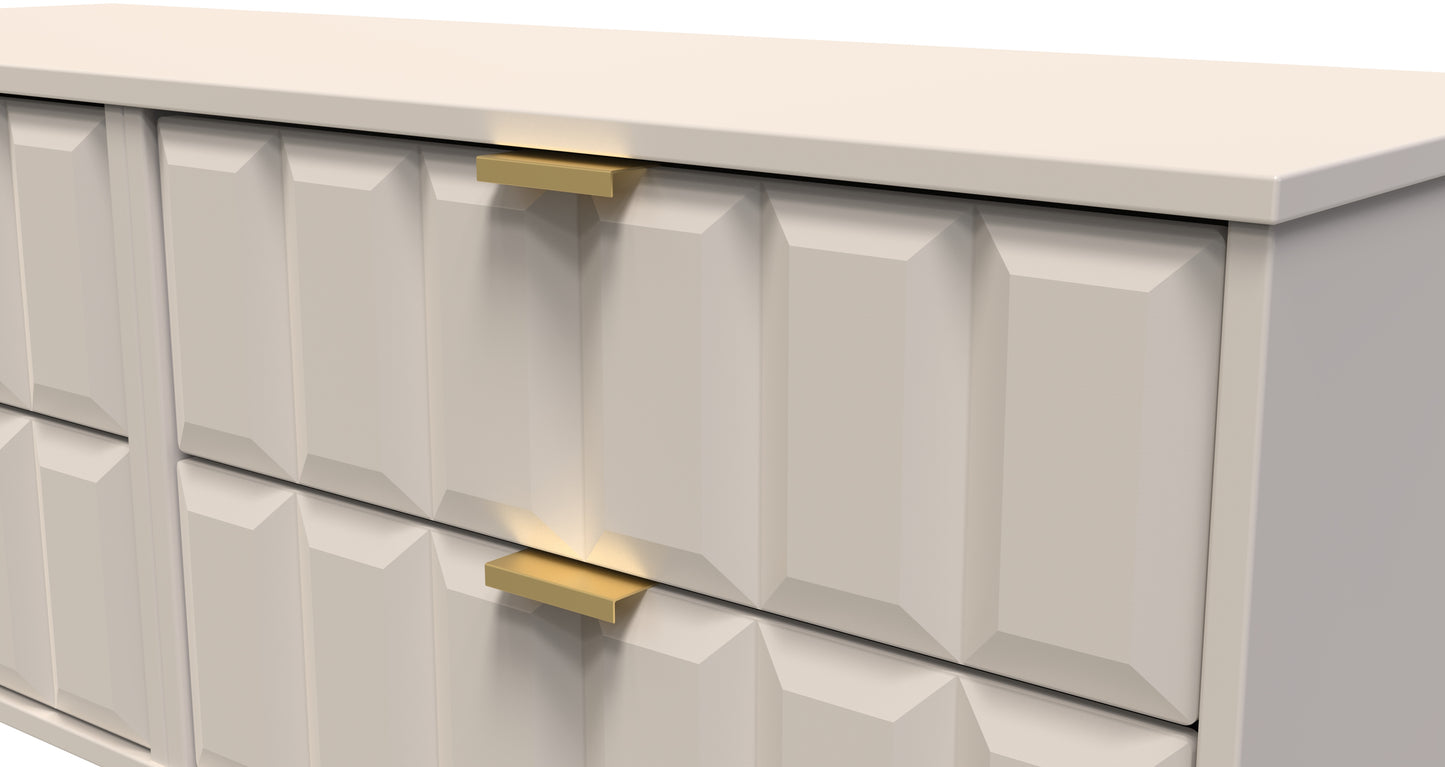 Cube Large Chest of Drawers Off-White 4 Drawers 115cm