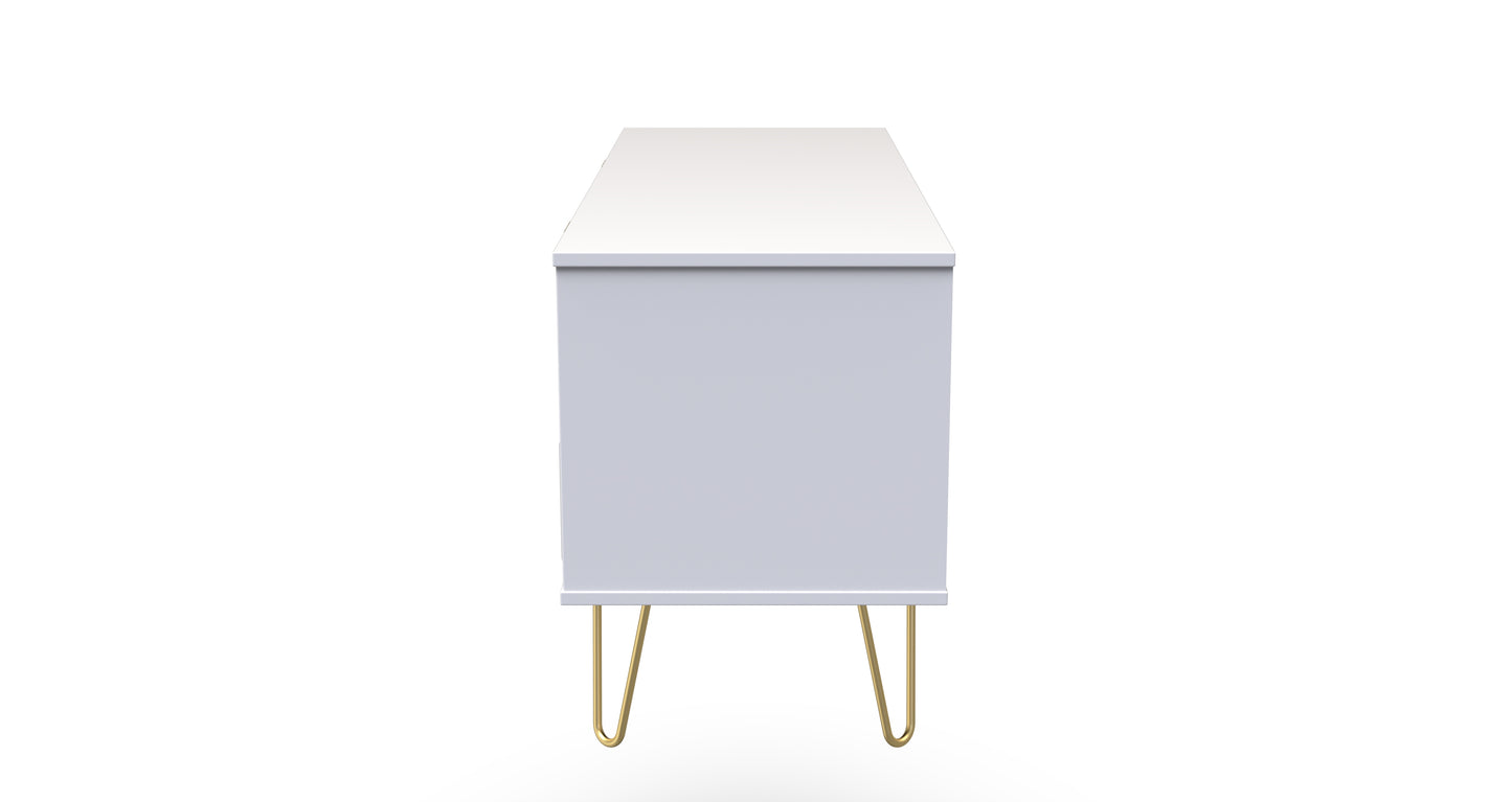Cube Large Chest of Drawers White 4 Drawers 115cm