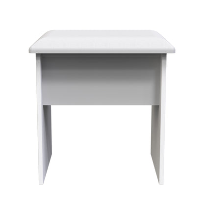 Cube Dressing Stool White 51cm
