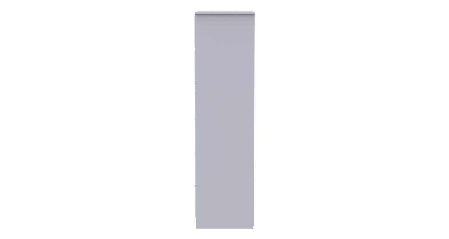 Cube Tall Wardrobe White 2 Doors 1 Shelf 197cm