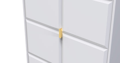 Cube Tall Wardrobe White 2 Doors 1 Shelf 197cm