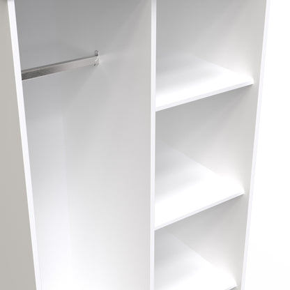 Cube Tall Wardrobe White 5 Shelves 197cm