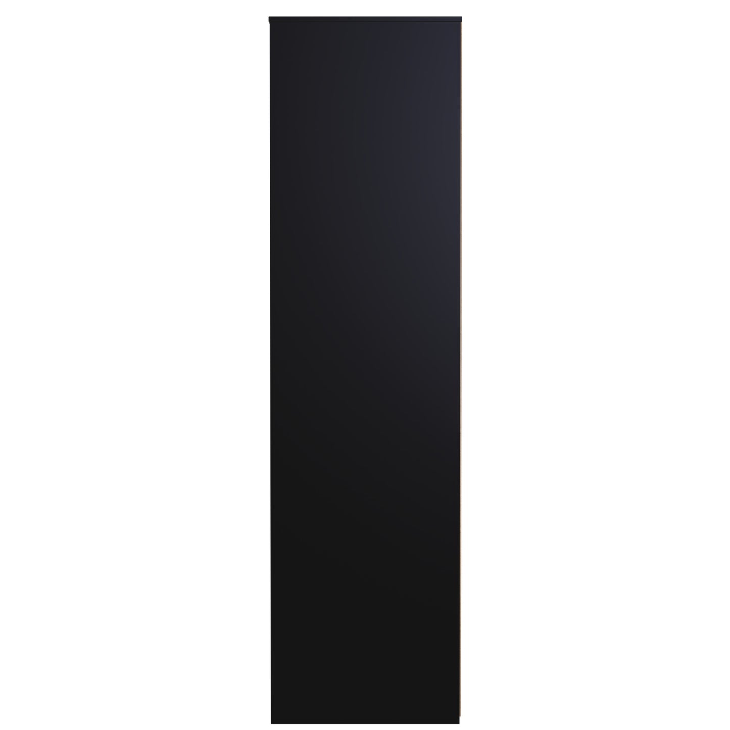 Cube Tall Wardrobe Black 3 Doors 1 Shelf 198cm