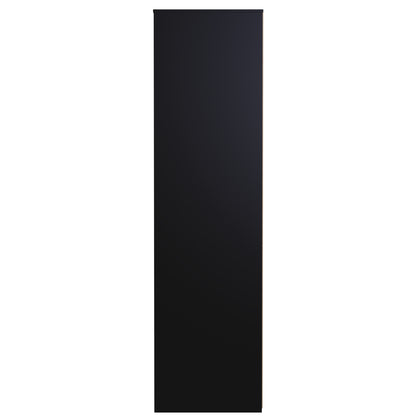 Cube Tall Wardrobe Black 3 Doors 1 Shelf 198cm