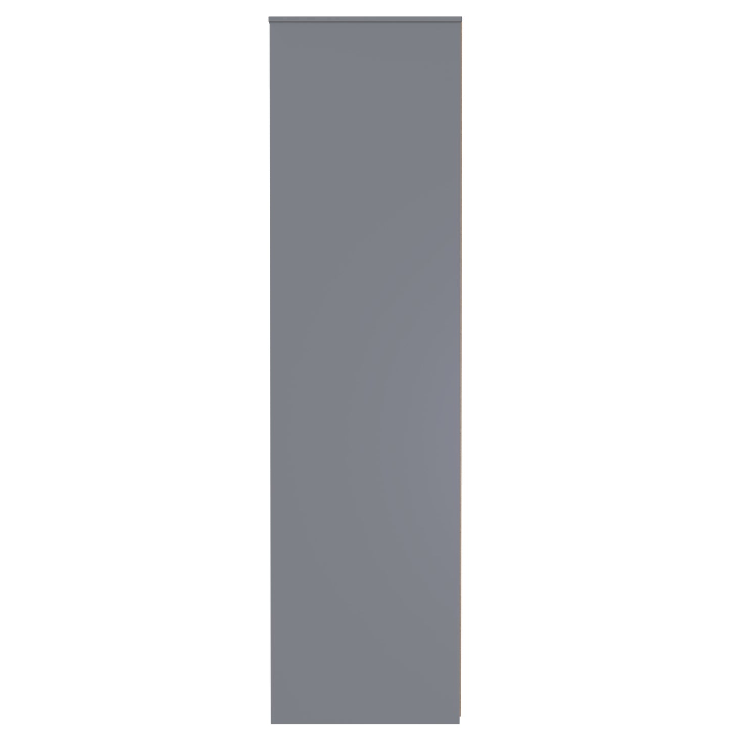 Cube Tall Wardrobe Grey 3 Doors 1 Shelf 198cm