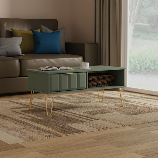 Cube Coffee Table Not Applicable 1 Shelf 1 Drawer 92cm