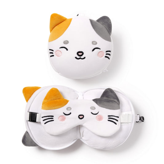 Adoramals Lola Cat Travel Pillow Eye Mask