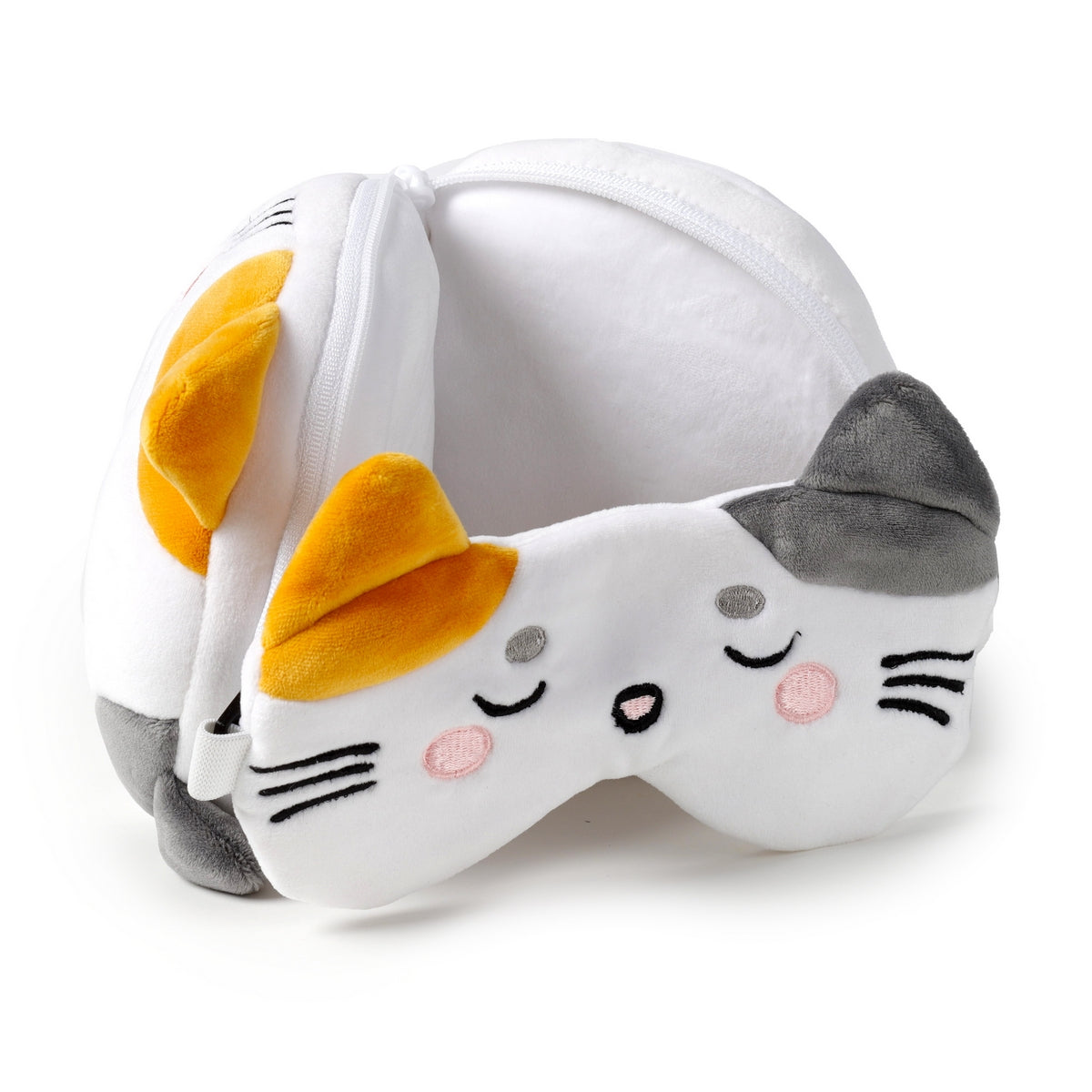 Adoramals Lola Cat Travel Pillow Eye Mask