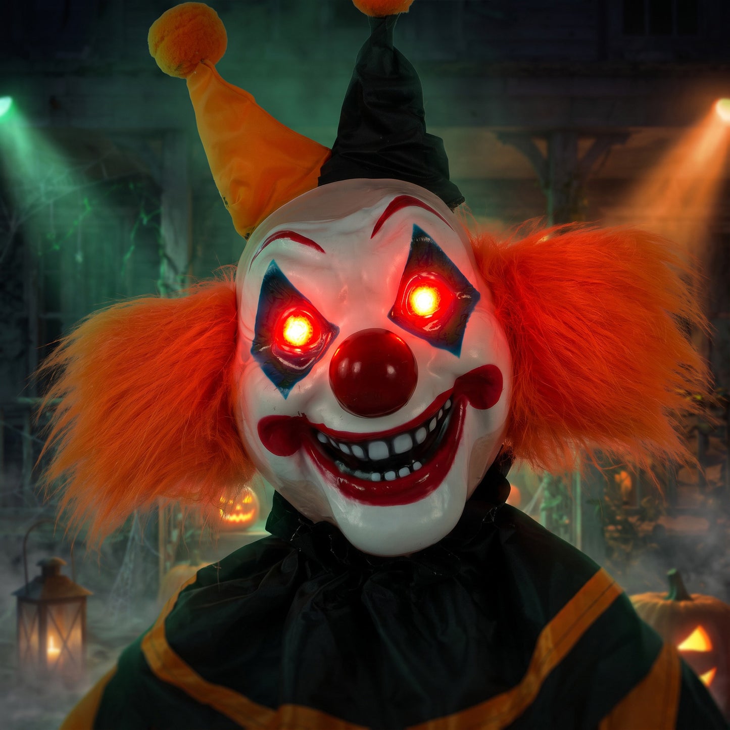 Animated Scary Clown Halloween Decoration - 190cm