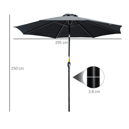 3M Tilting Parasol Garden Umbrellas