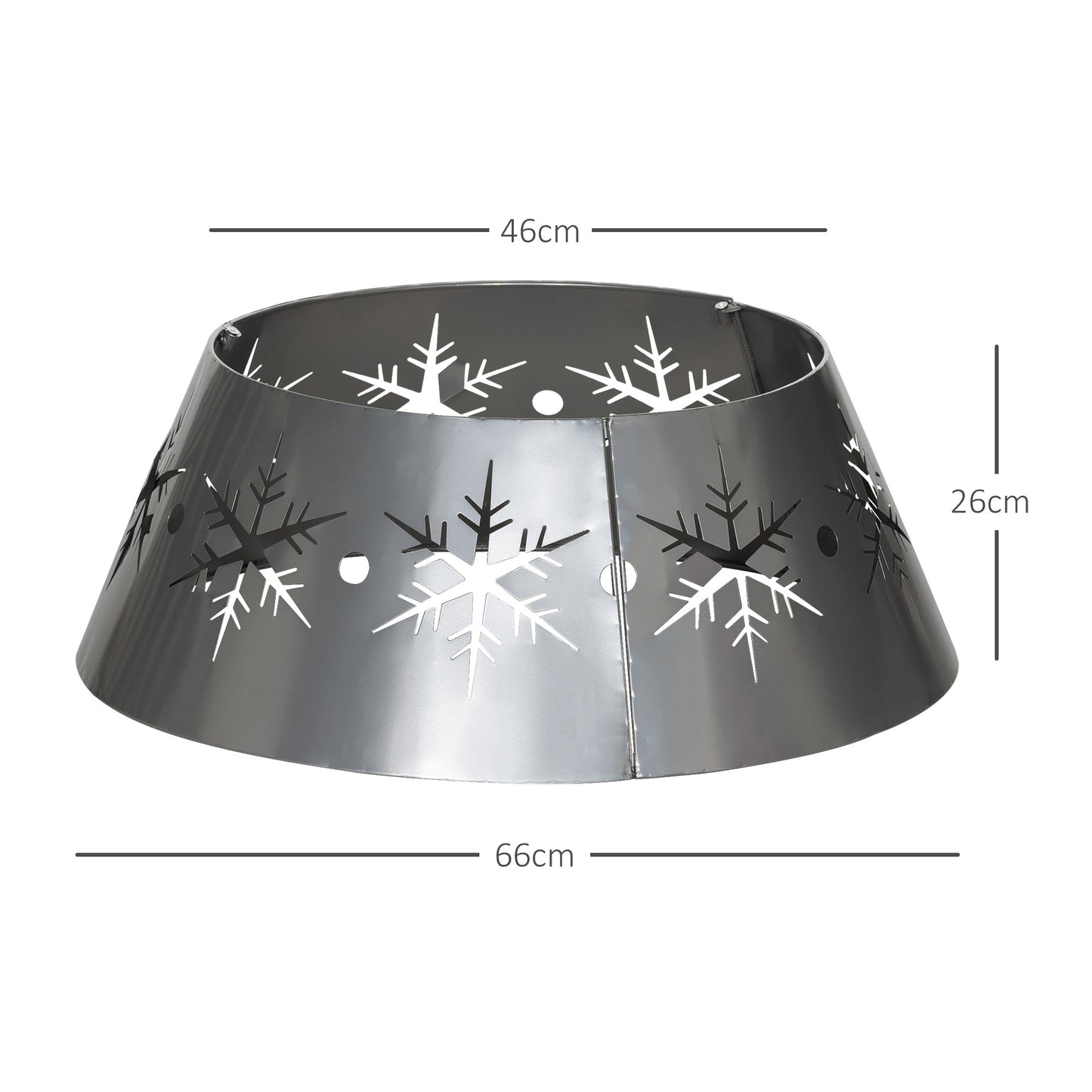 66cm Christmas Tree Skirt Metal Silver   Tips