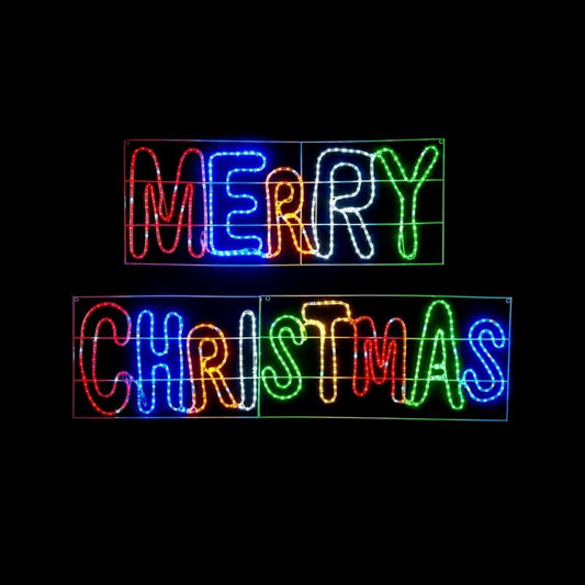 Rainbow Merry Christmas Rope Light Decoration Primary Image