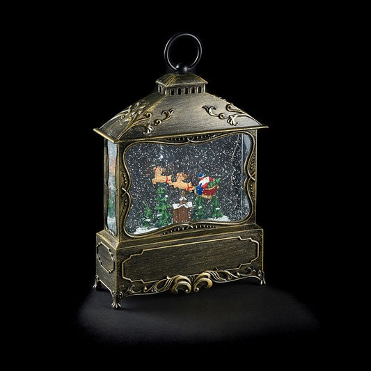Festive Lantern LED Christmas Decoration with Spinning Glitter Primary Image