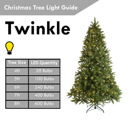 6ft Berries & Cones Christmas Tree Artificial - Fibre Optic Warm White