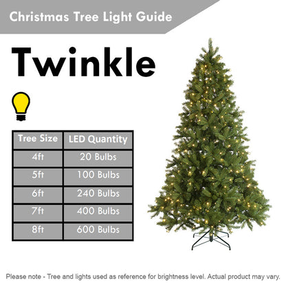 Homcom 5FT Pre-Lit Artificial Christmas Tree w/Fibre Optic Decorations LED Light Holiday Home Xmas Decoration Green