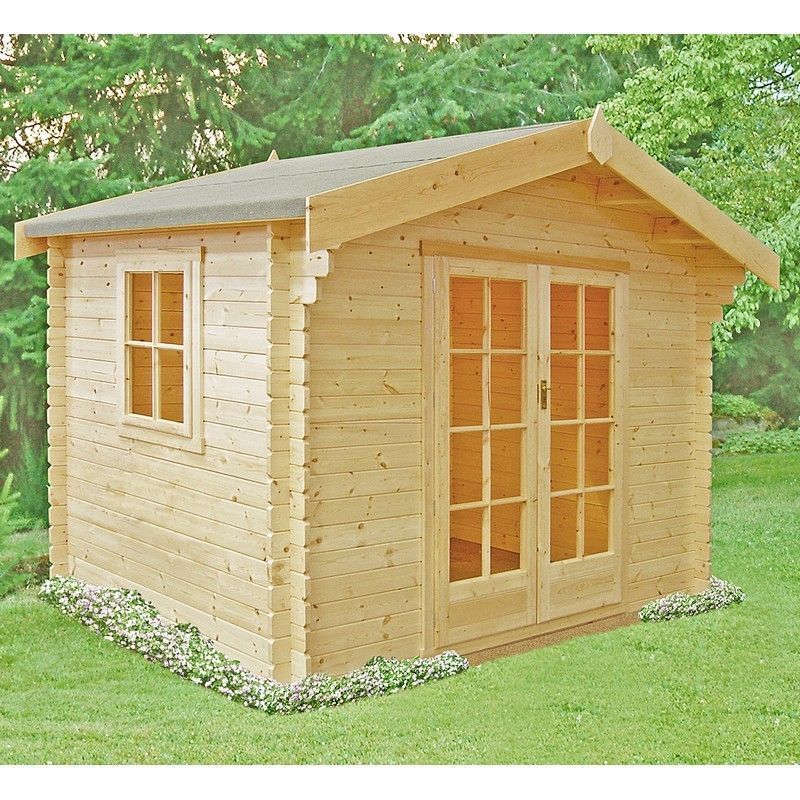Dalby 7 10" x 7 10" Apex Log Cabin Premium 34mm Cladding Tongue & Groove