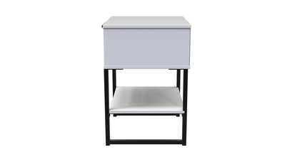 Diego G Side Table White 1 Shelf 1 Drawer 58cm