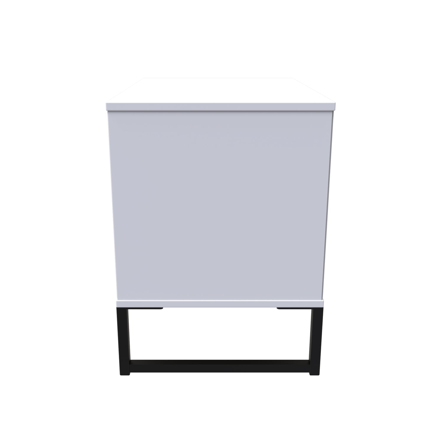 Diego G Bedside Table White 1 Shelf 2 Drawers 58cm