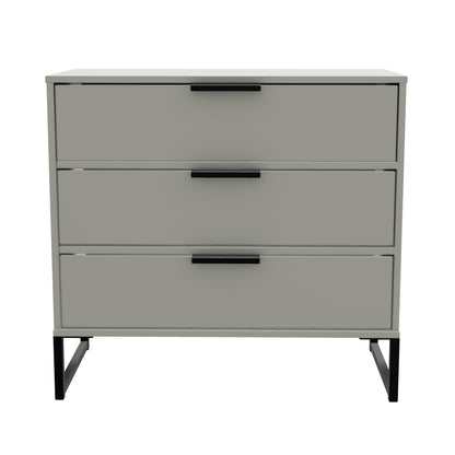 Diego G Chest of Drawers Grey 3 Drawers 76cm