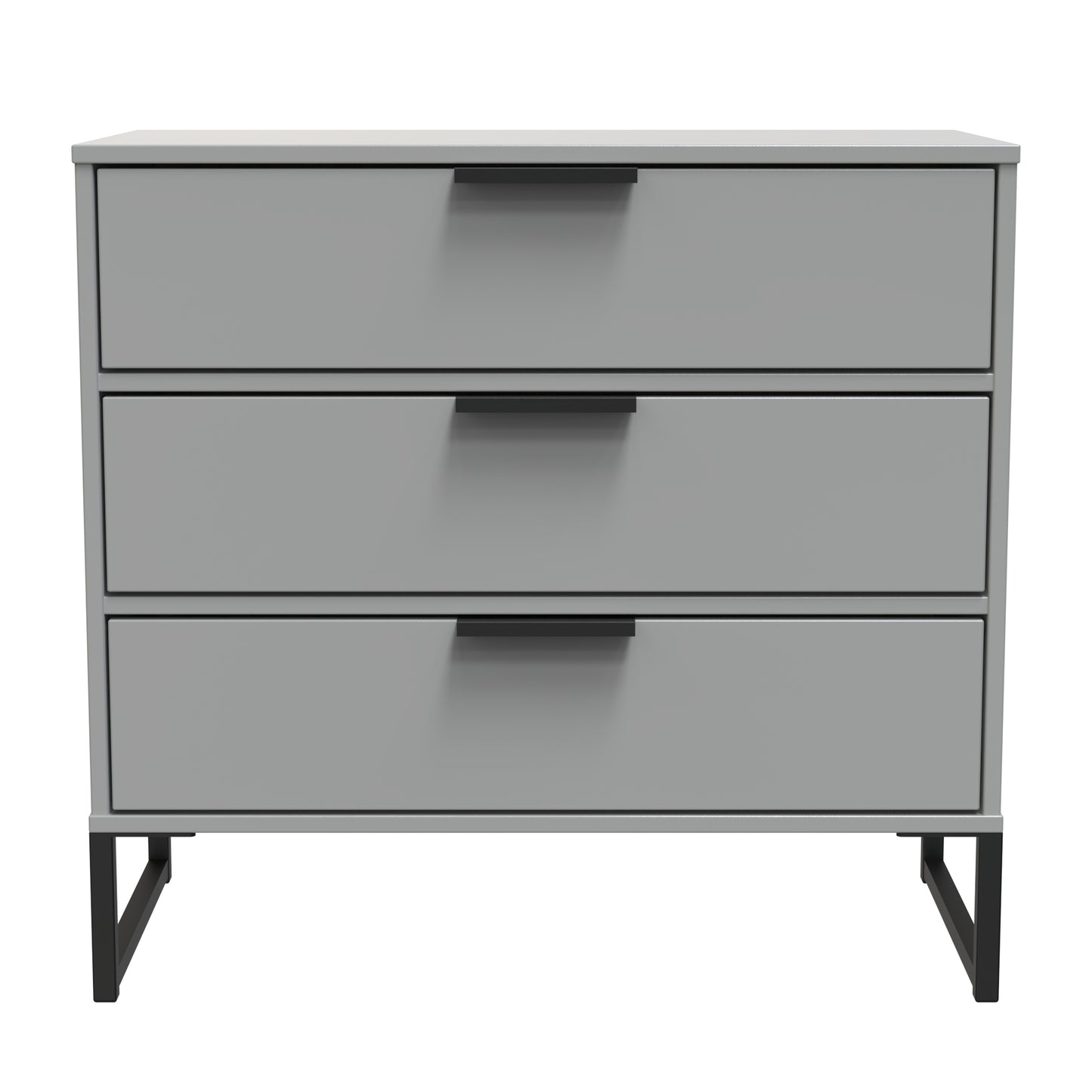 Diego G Chest of Drawers Grey 3 Drawers 76cm