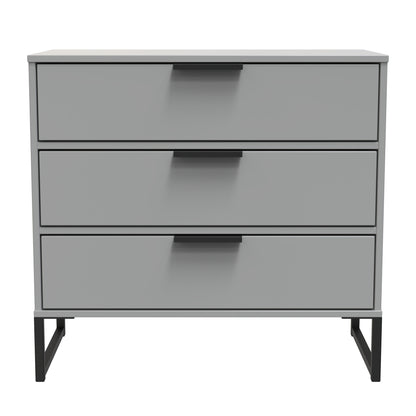 Diego G Chest of Drawers Grey 3 Drawers 76cm