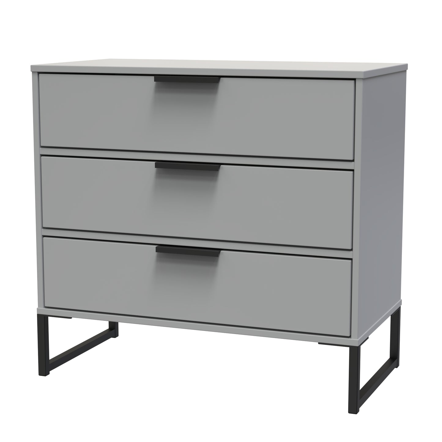 Diego G Chest of Drawers Grey 3 Drawers 76cm
