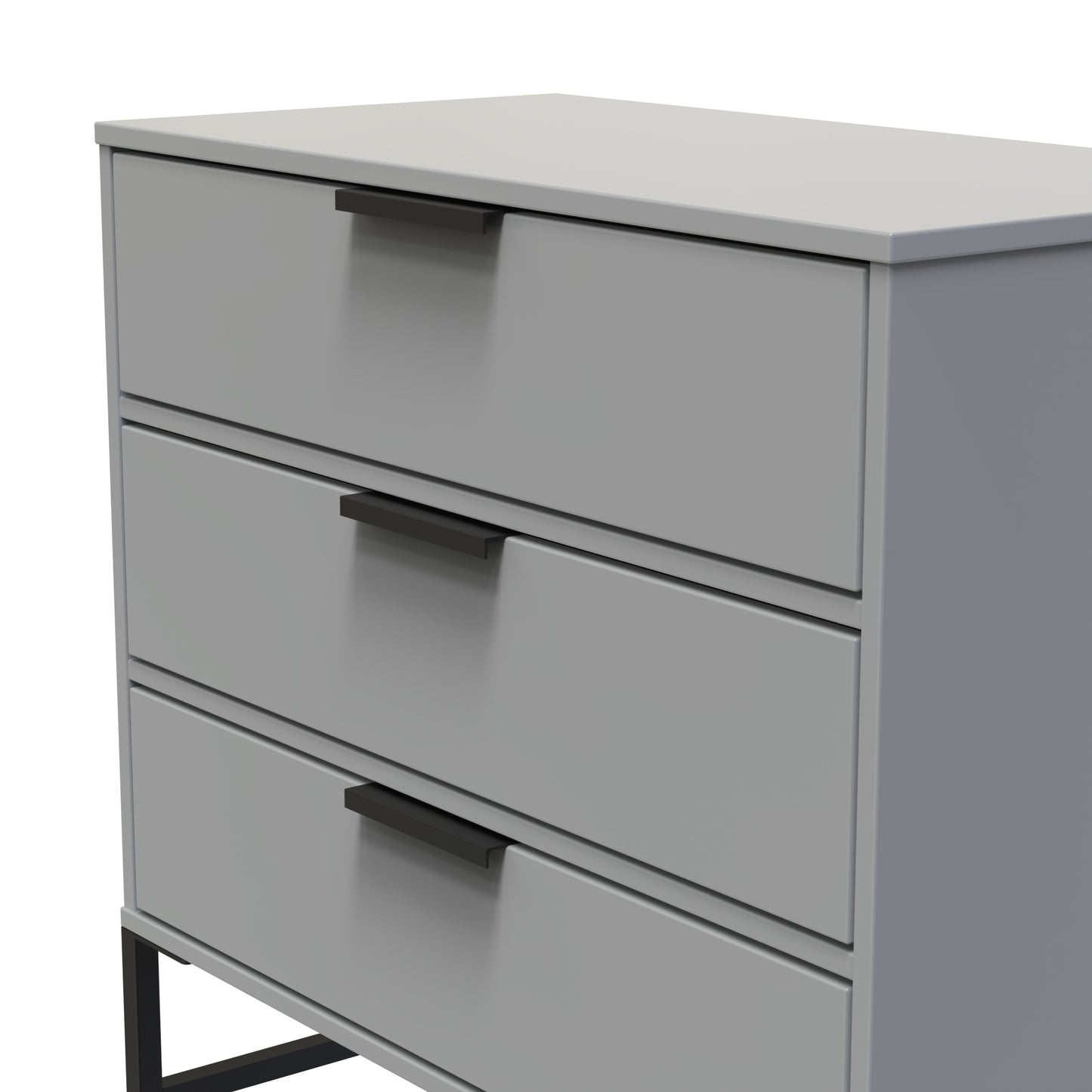 Diego G Chest of Drawers Grey 3 Drawers 76cm