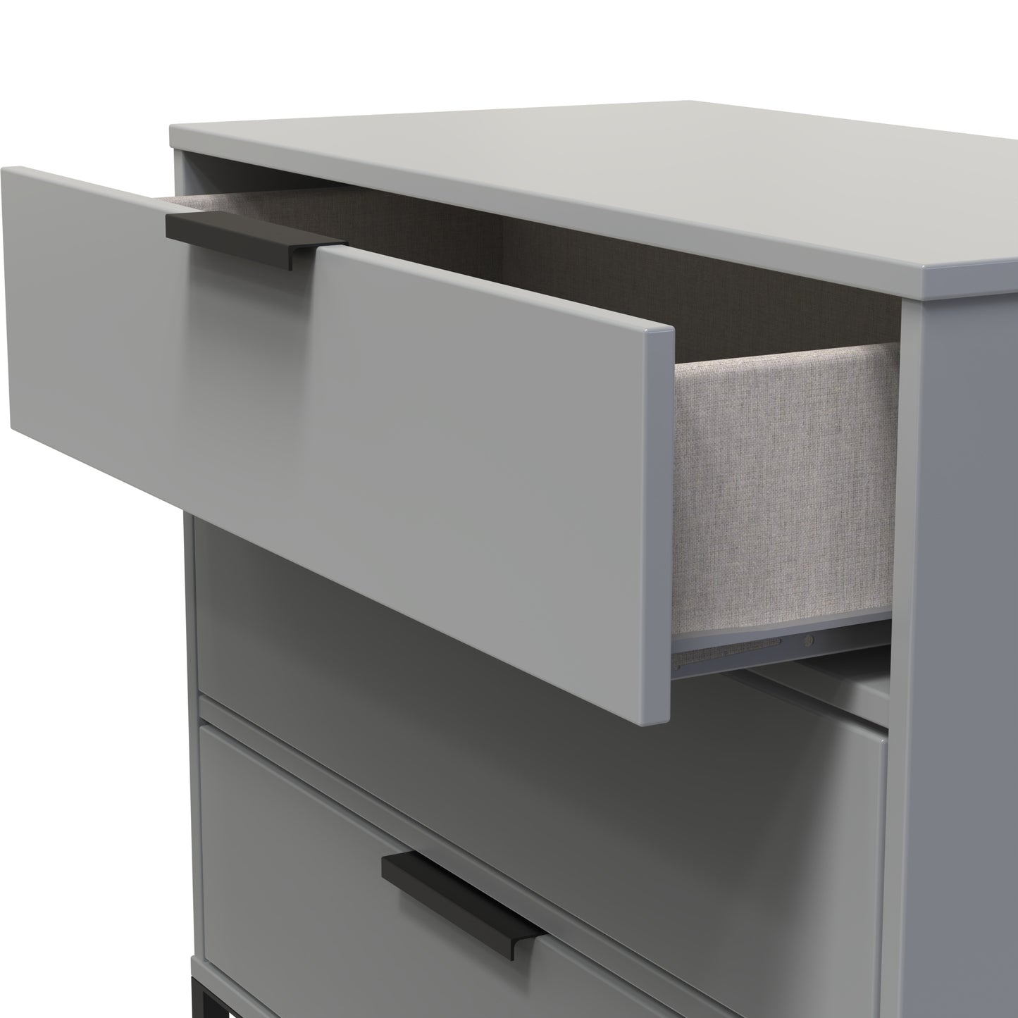 Diego G Chest of Drawers Grey 3 Drawers 76cm
