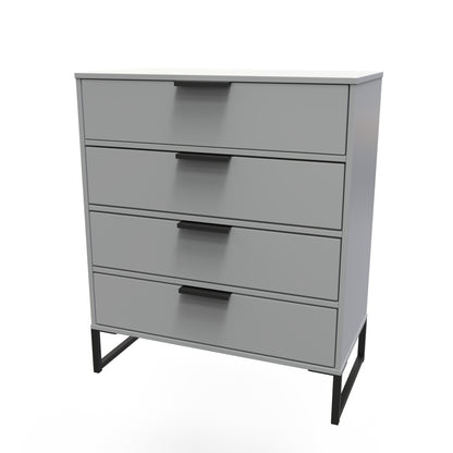 Diego G Chest of Drawers Grey 4 Drawers 91cm