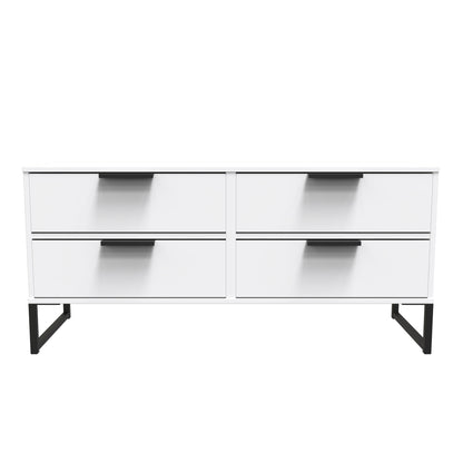 Diego G Large Chest of Drawers White 4 Drawers 115cm