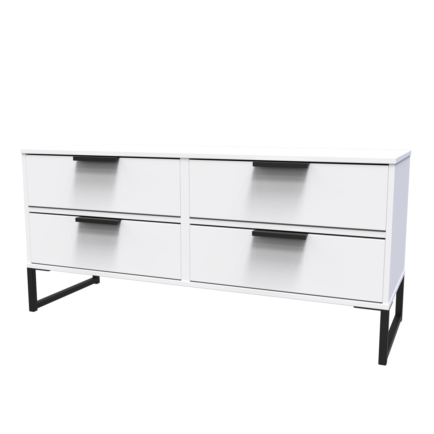 Diego G Large Chest of Drawers White 4 Drawers 115cm