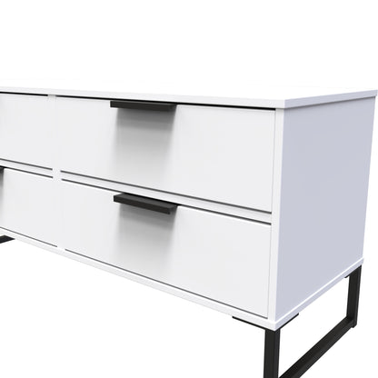 Diego G Large Chest of Drawers White 4 Drawers 115cm