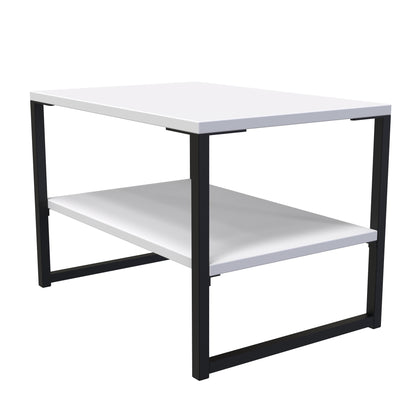 Diego G Side Table White 1 Shelf 58cm