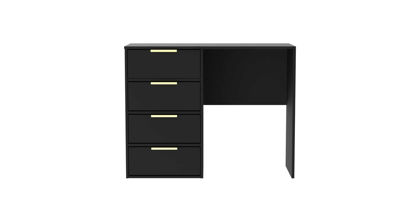 Diego J Desk Black 4 Drawers 97cm