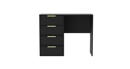 Diego J Desk Black 4 Drawers 97cm
