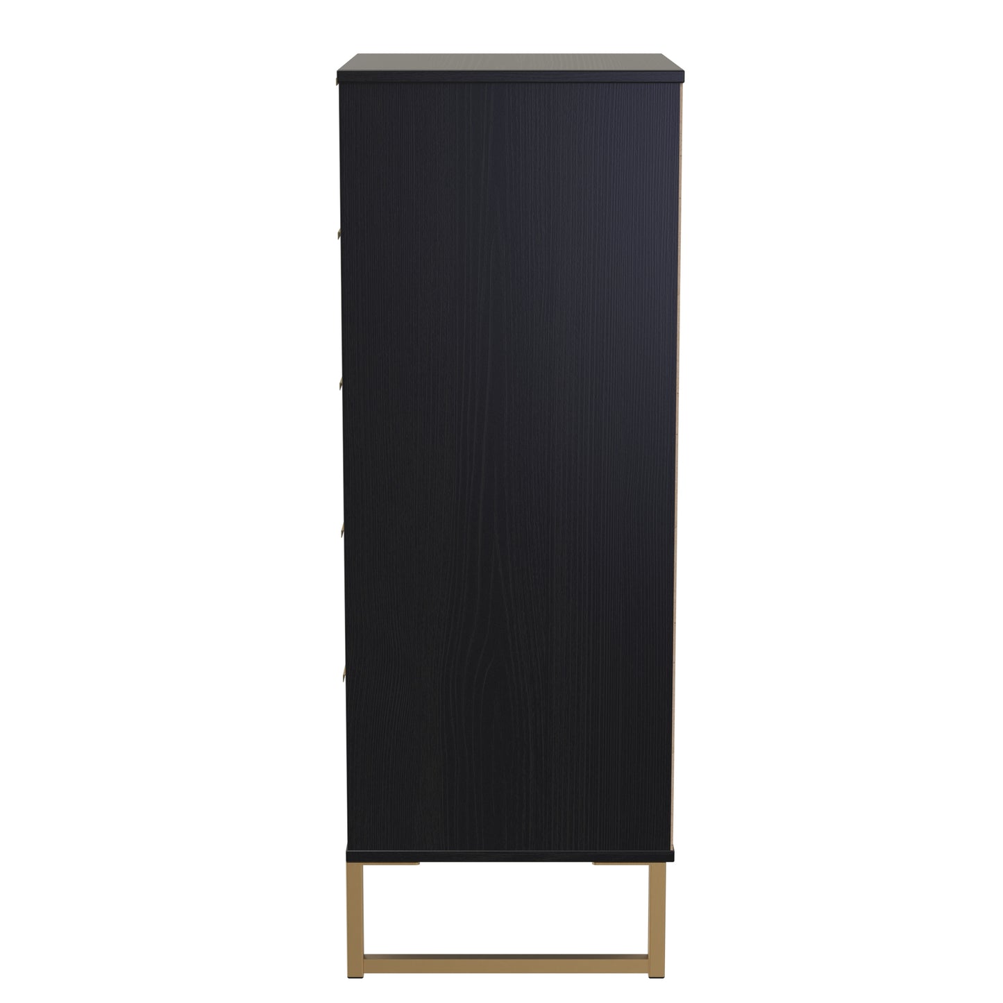 Diego J Tall Tallboy Black 5 Drawers 101cm