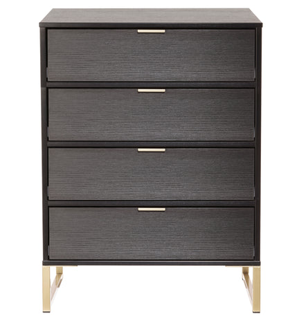 Diego J Chest of Drawers Black 4 Drawers 91cm
