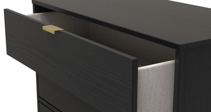 Diego J Chest of Drawers Black 4 Drawers 91cm