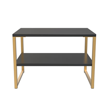 Diego J Side Table Black 1 Shelf 58cm