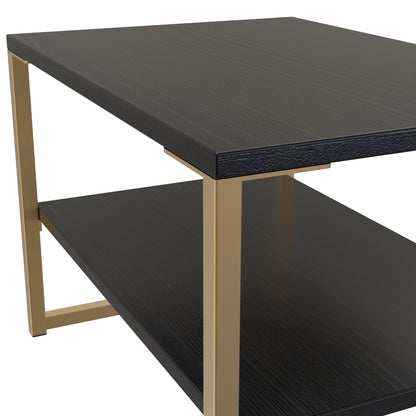 Diego J Side Table Black 1 Shelf 58cm