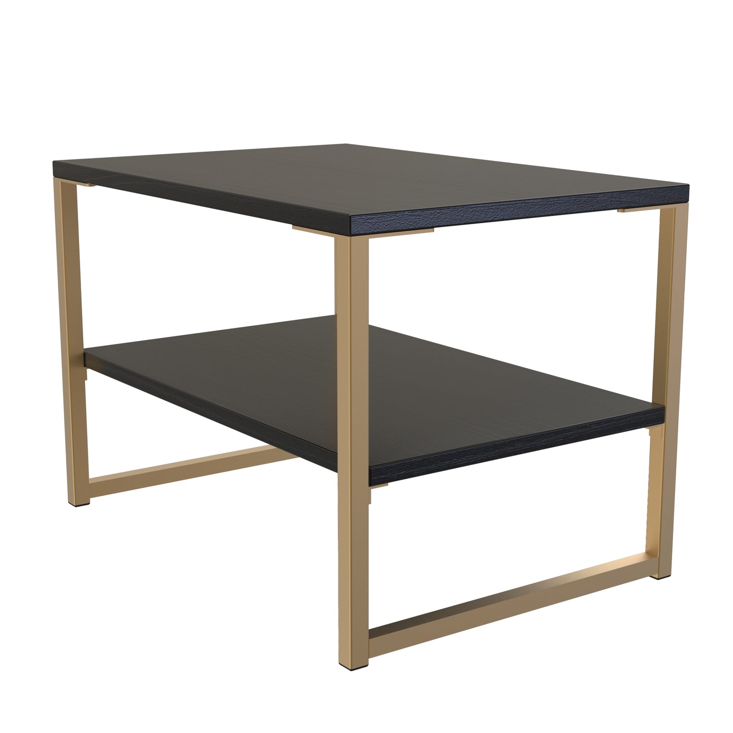 Diego J Side Table Black 1 Shelf 58cm