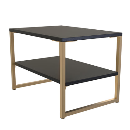 Diego J Side Table Black 1 Shelf 58cm