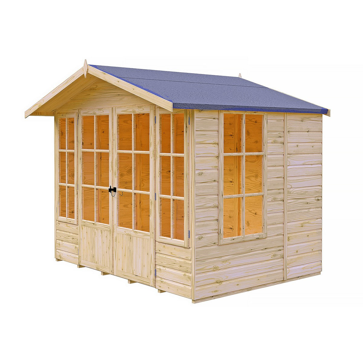 Shire Delmora 6' 11" x 8' 6" Apex Summerhouse - Premium Dip Treated Shiplap