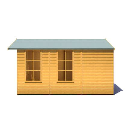 Shire Delmora 11' 6" x 8' Apex Summerhouse - Premium Dip Treated Shiplap