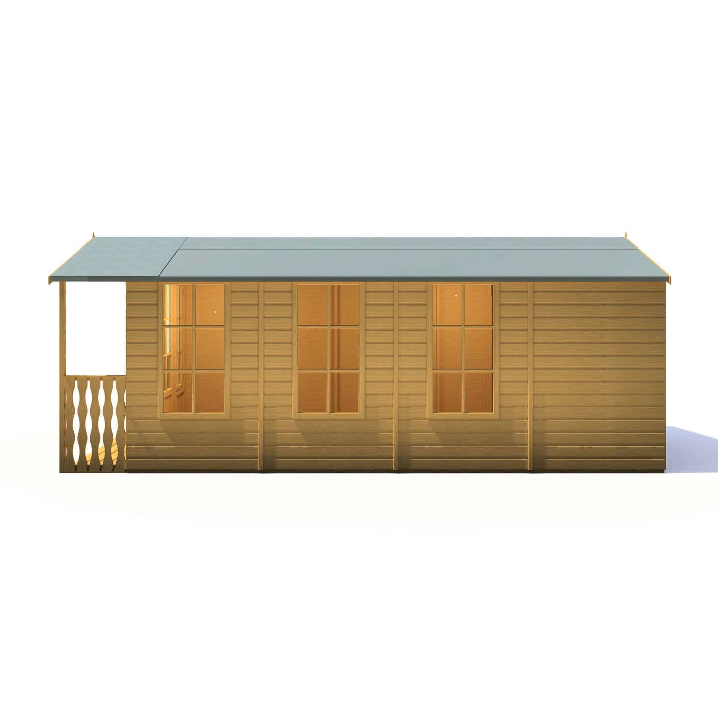 Shire Delmora 15' 5" x 8' Apex Summerhouse - Premium Dip Treated Shiplap