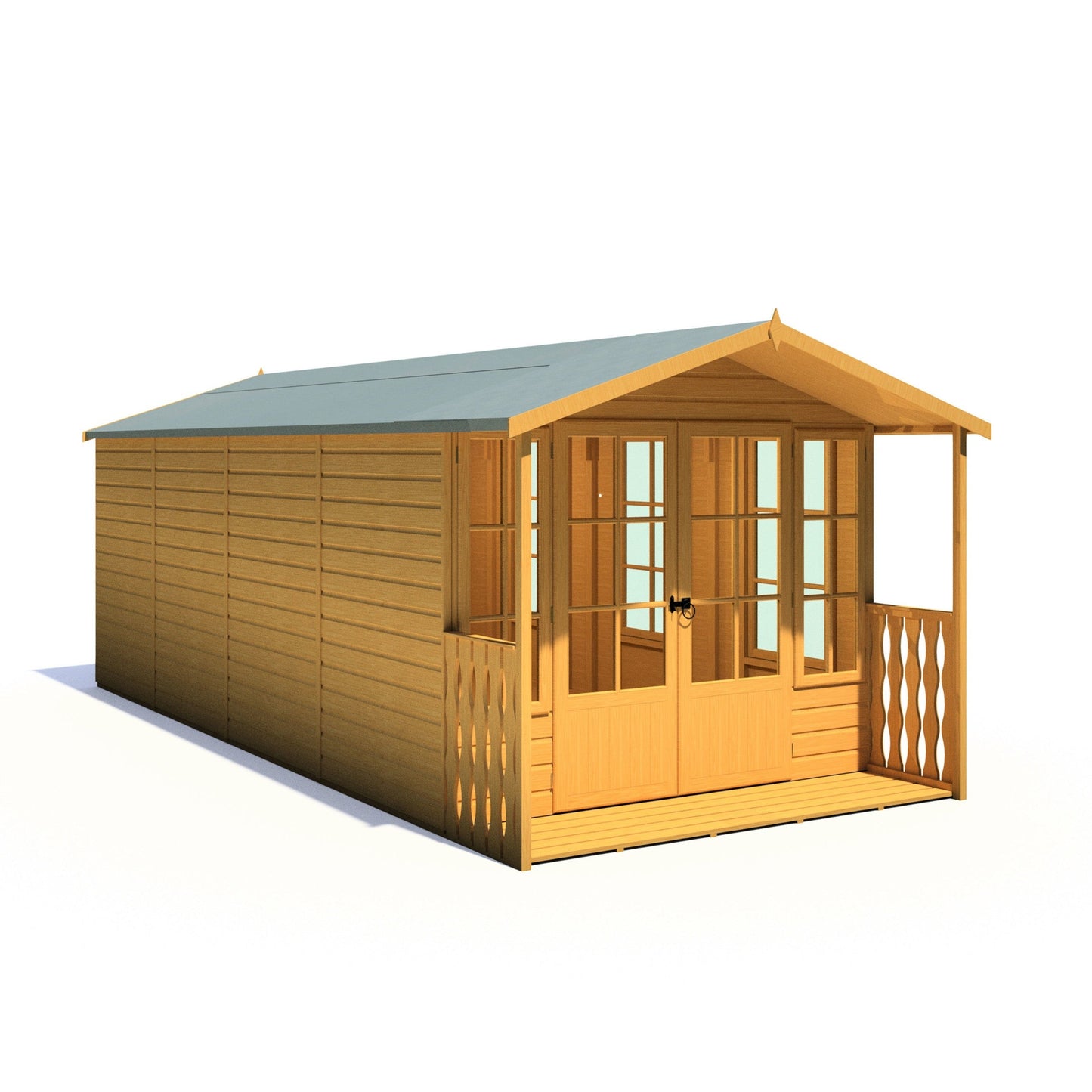 Shire Delmora 15' 5" x 8' Apex Summerhouse - Premium Dip Treated Shiplap