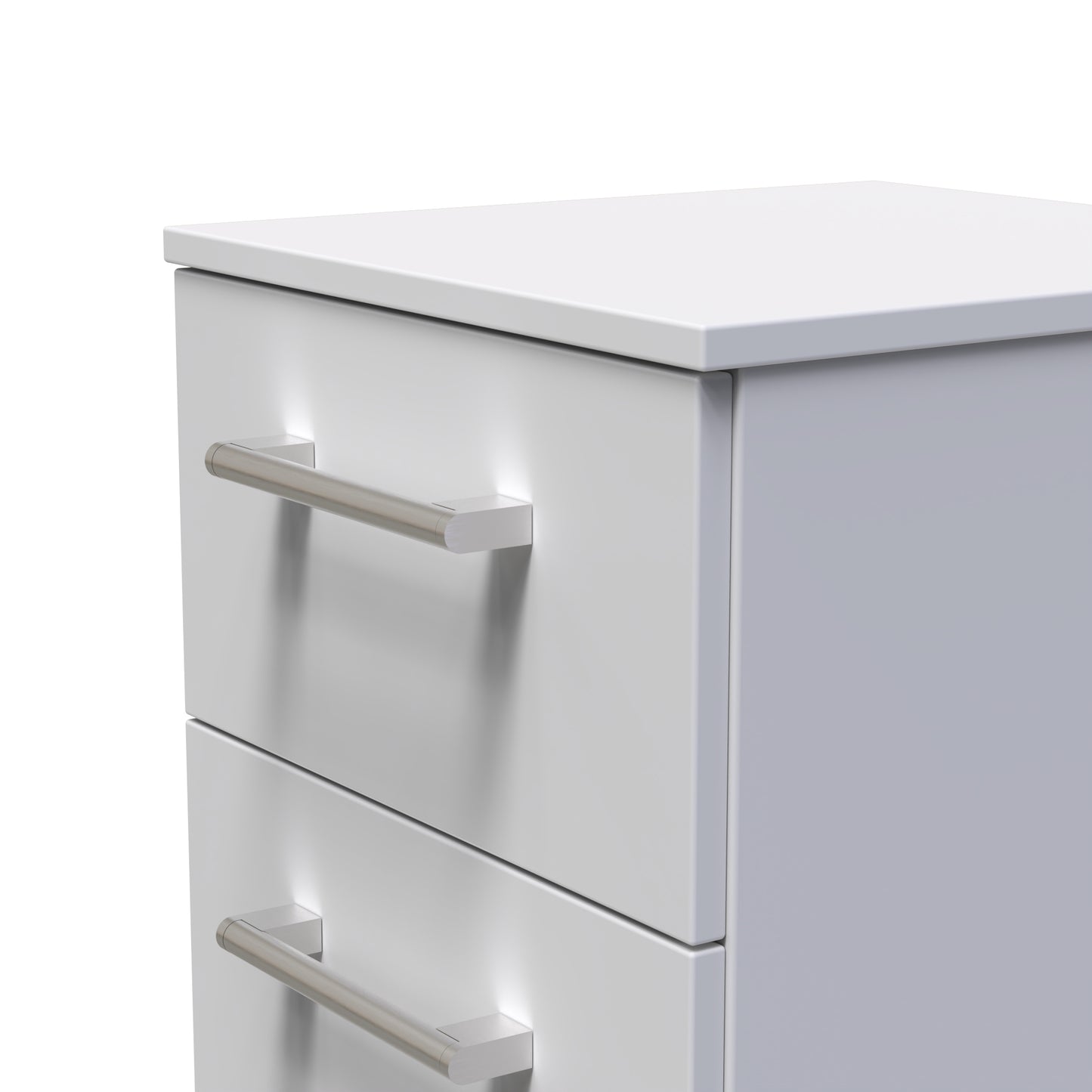 Devon Bedside Table Grey 3 Drawers 70cm