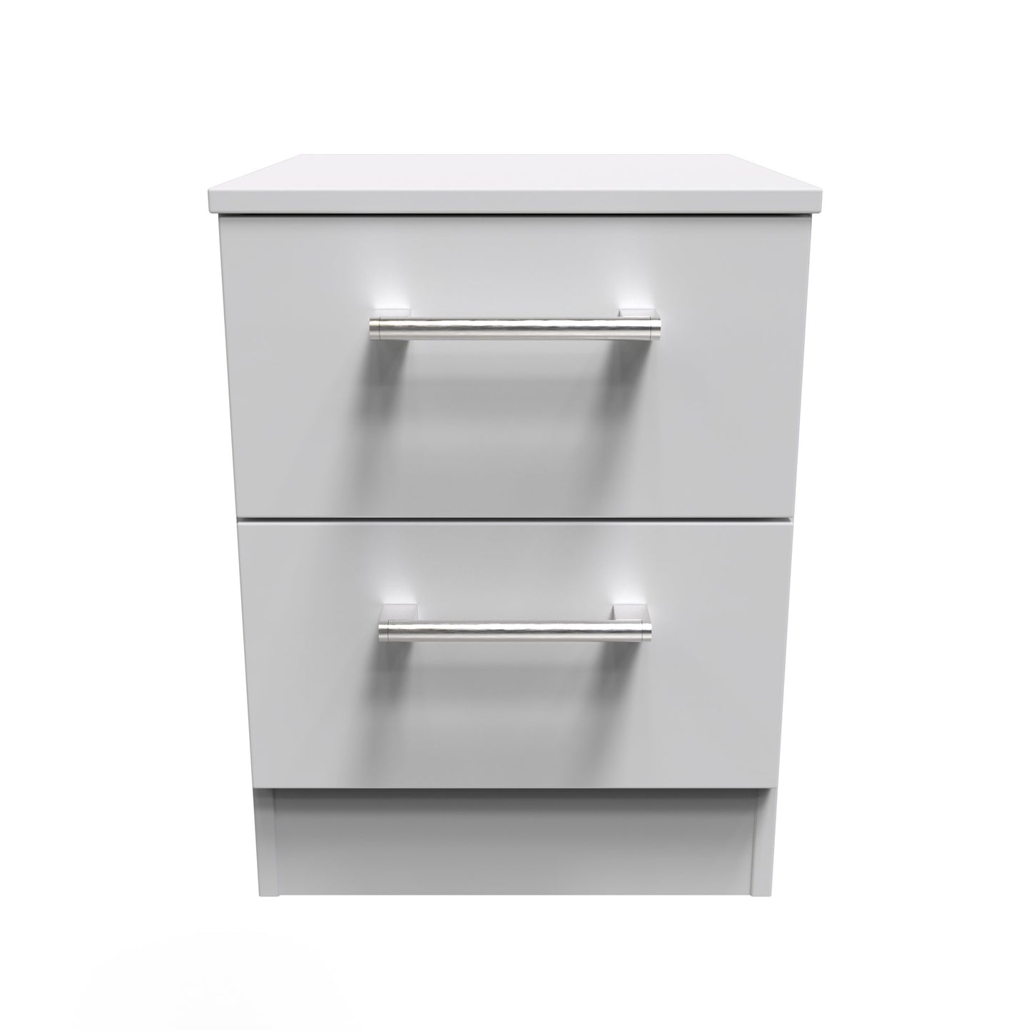 Devon Bedside Table Grey 2 Drawers 51cm